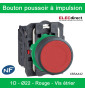 Schneider - Harmony XB5 - Bouton poussoir à impulsion Ø22 - 1O - rouge - vis étrier -  Réf : XB5AA42