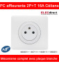 Legrand Céliane - Prise électrique affleurante complète blanc - 2P+T 16A  - 1 poste - Réf : 066631 +  067111 + 068111 + 080251