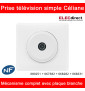 Legrand Céliane - Prise télévision simple complète blanche 1 poste - Réf : 080251 + 067382 + 068282 + 066631