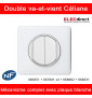 Legrand Céliane - Interrupteur double va-et-vient complet blanc 1 poste - Réf : 080251 + 067001 x2 + 068002 + 066631