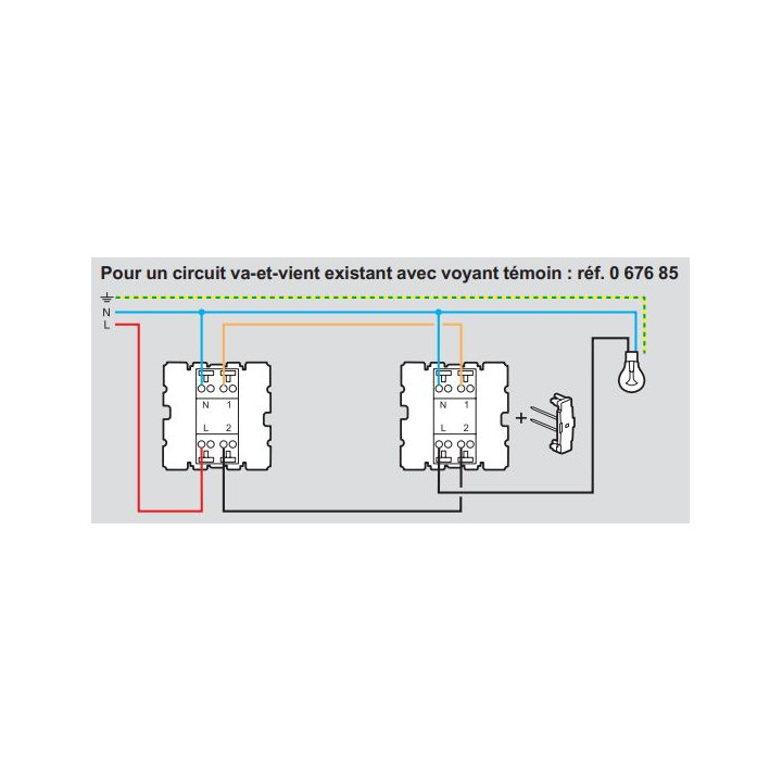 Legrand - Voyant témoin 230V Céliane - 3mA - brochable à LEDs blanches - Réf : 067685