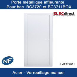 Cofrelec - Porte affleurante métallique pour bac d'encastrement BC372002 - Réf : PMA372011