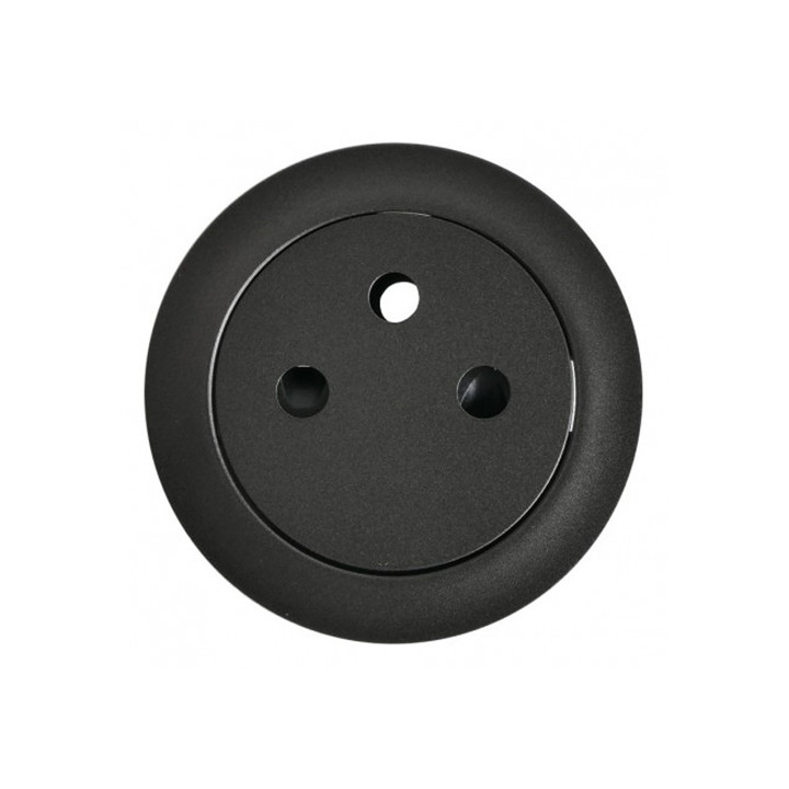 Legrand - Enjoliveur Céliane pour prise de courant 2P+T Surface - finition graphite - Réf : 067911