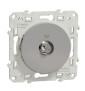 Schneider - Odace - Prise TV simple - Antenne - À vis - Aluminium - Réf : S530445