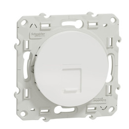 Schneider - Prise RJ45 Grade 1 Odace - Blanc - Catégorie 6 UTP - Multimédia - IDC - Réf : S520475