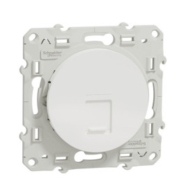 Schneider - Odace - Prise RJ45 Grade 1 - Blanc - Catégorie 6 UTP - Multimédia - IDC - Réf : S520475