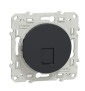 Schneider - Odace - Prise RJ45 Grade 1 - Anthracite - Catégorie 6 UTP - Multimédia - IDC - Réf : S540475