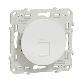 Schneider - Prise RJ45 Grade 3 Odace - Blanc - Catégorie 6 STP - Multimédia - IDC - Réf : S520476