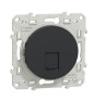 Schneider - Odace - Prise RJ45 Grade 3 - Anthracite - Catégorie 6 STP - Multimédia - IDC - Réf : S540476