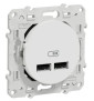 Schneider Odace - Prise Double USB - Réf : S520407