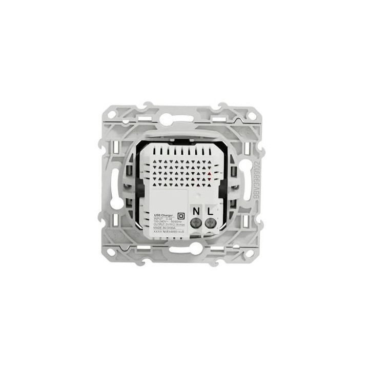 Schneider Odace - Prise Double USB - Réf : S520407