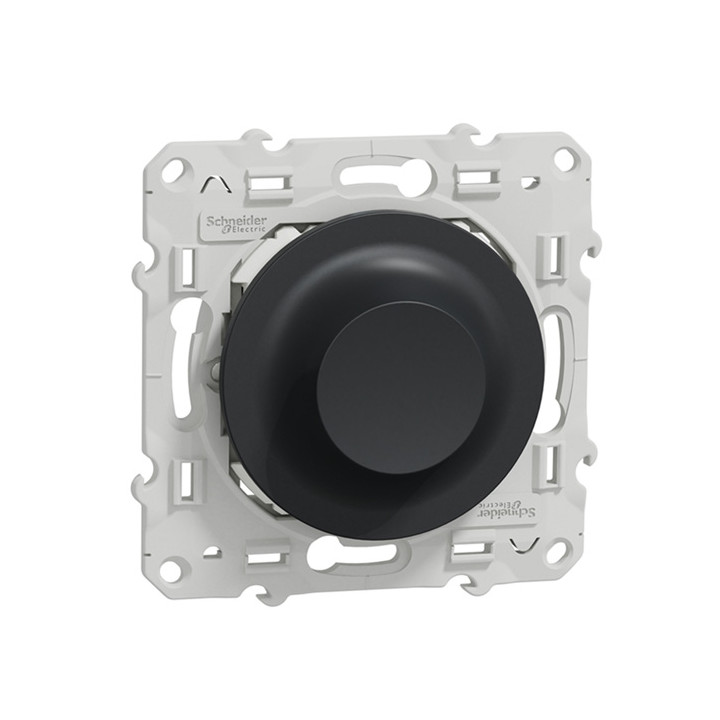 Schneider - Variateur rotatif Bluetooth Odace Wiser - 2 fils - Anthracite - Réf : S540513