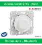 Schneider - Variateur rotatif Bluetooth Odace Wiser - 2 fils - Blanc - Réf : S520513