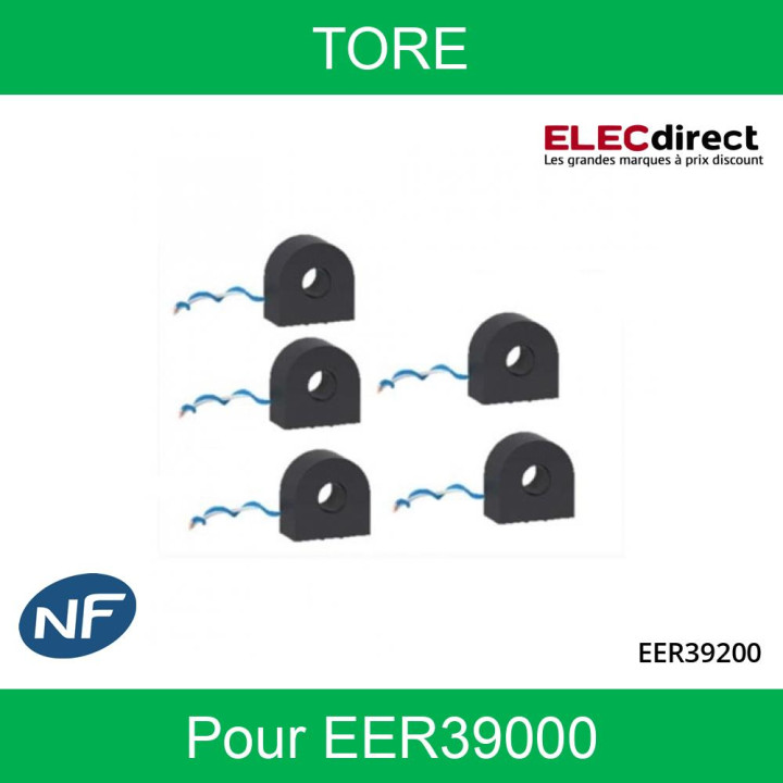 Schneider - Wiser Energy - Lot de 5 transformateurs de courant fermés 80A - Réf : EER39200