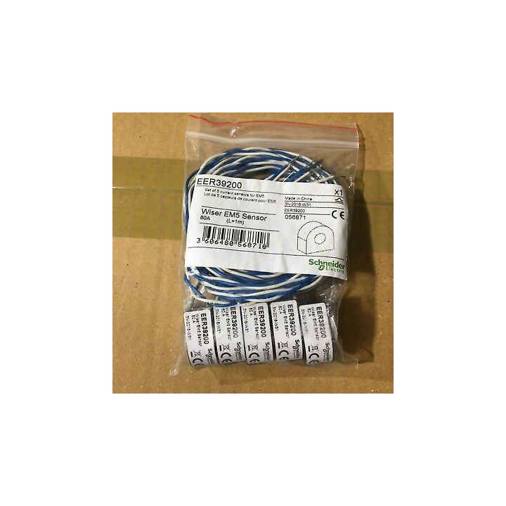 Schneider - Wiser Energy - Lot de 5 transformateurs de courant fermés 80A - Réf : EER39200