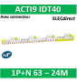 Schneider - Acti9 iDT40 - peigne avec connecteur - 1P+N - 24 modules de 18mm - 63A - A9XPP624