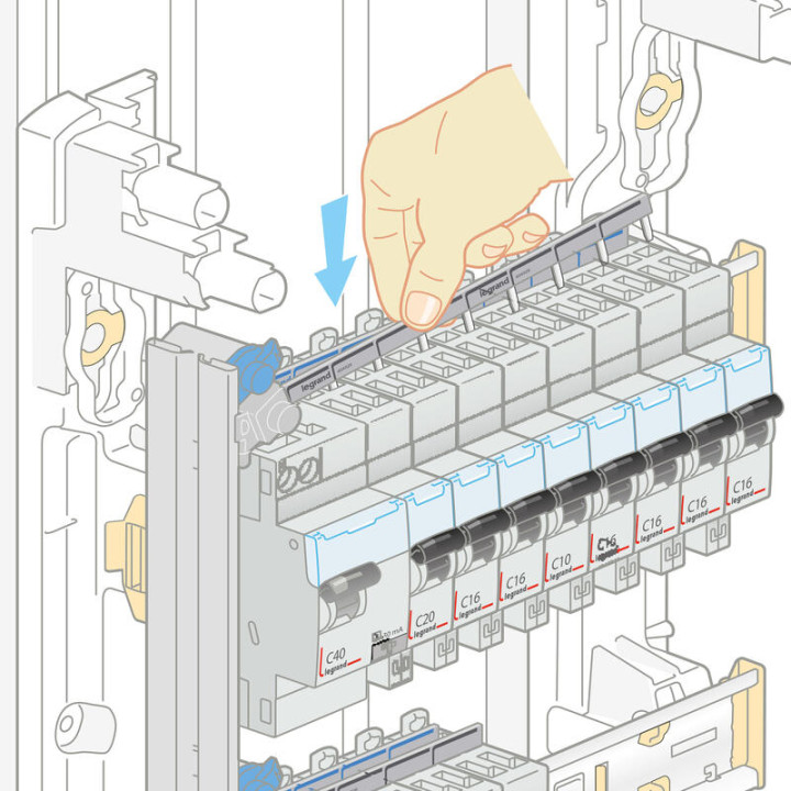 LEGRAND - LOT - Peigne d'alimentation 13 Modules Universel PH ou N - 404926X120