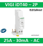 Schneider - Acti9 iDT40 - module différentiel Vigi - départ iDT40 - 1P+N 25A 30mA type AC - A9Y62625
