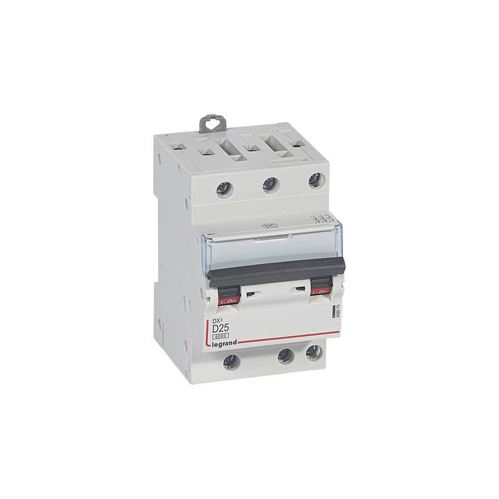 Legrand Disjoncteur DX3 - 3P - 25A - courbe D -10KA pour peigne HX³ optimisé Réf 408070