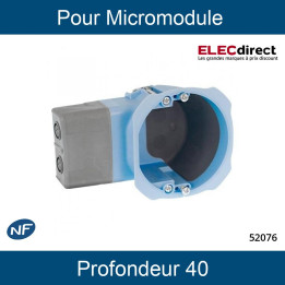 EUR'OHM - XL Air'métic - Boite d'encastrement simple étanche à l'air - ø67 - P40 - Réf : 52076