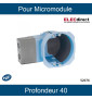 EUR'OHM - XL Air'métic - Boite d'encastrement simple étanche à l'air - ø67 - P40 - Réf : 52076