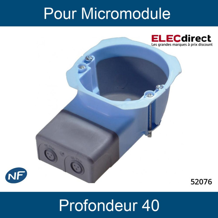 EUR'OHM - XL Air'métic - Boite d'encastrement simple étanche à l'air - ø67 - P40 - Réf : 52076