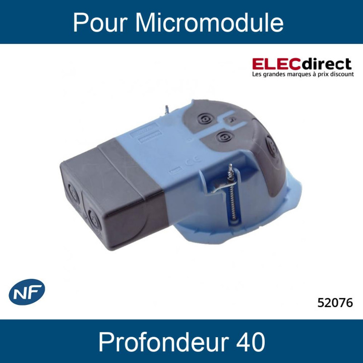 EUR'OHM - XL Air'métic - Boite d'encastrement simple étanche à l'air - ø67 - P40 - Réf : 52076