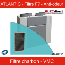 ATLANTIC- Filtres F7 - Anti-odeur - Charbon - VMC Optimocosy HR - Réf : 412213