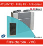 ATLANTIC- Filtres F7 - Anti-odeur - Charbon - VMC Optimocosy HR - Réf : 412213