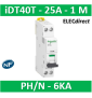 SCHNEIDER - Acti9 iDT40T - disjoncteur modulaire - 1P+N - 25A - courbe C - 4500A/6kA - A9P22625