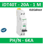 SCHNEIDER - Acti9 iDT40T - disjoncteur modulaire - 1P+N - 20A - courbe C - 4500A/6kA - A9P22620