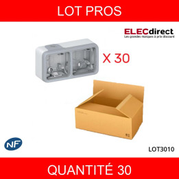 LEGRAND - LOT PROS- Plexo - Boîtier 2 postes horizontaux - Réf : IP55/IK07 - 069672X30