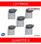LEGRAND - LOT  - Plexo - Prise de courant 3P+T 20A - saillie - IP55/IK08 - Réf : 091656X5
