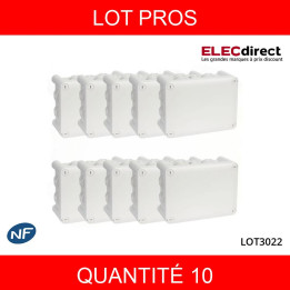 LEGRAND - LOT  - Boite Plexo 180x140x86 étanche gris IP55/IK07- 750°C - Réf : 092052X10