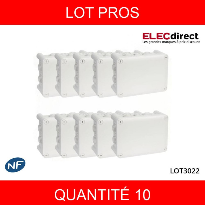 LEGRAND - LOT  - Boite Plexo 180x140x86 étanche gris IP55/IK07- 750°C - Réf : 092052X10