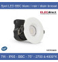 Miidex - Spot LED Ø67 Dimmable blanc/noir/étain brossé - 7W - IP65 - BBC - Angle 75° - 2700 / 3000 / 4000°K - Réf : 763400