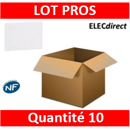 Legrand Batibox - Couvercle universel 155 x 85 - pour boîte 2 postes - 080182x10