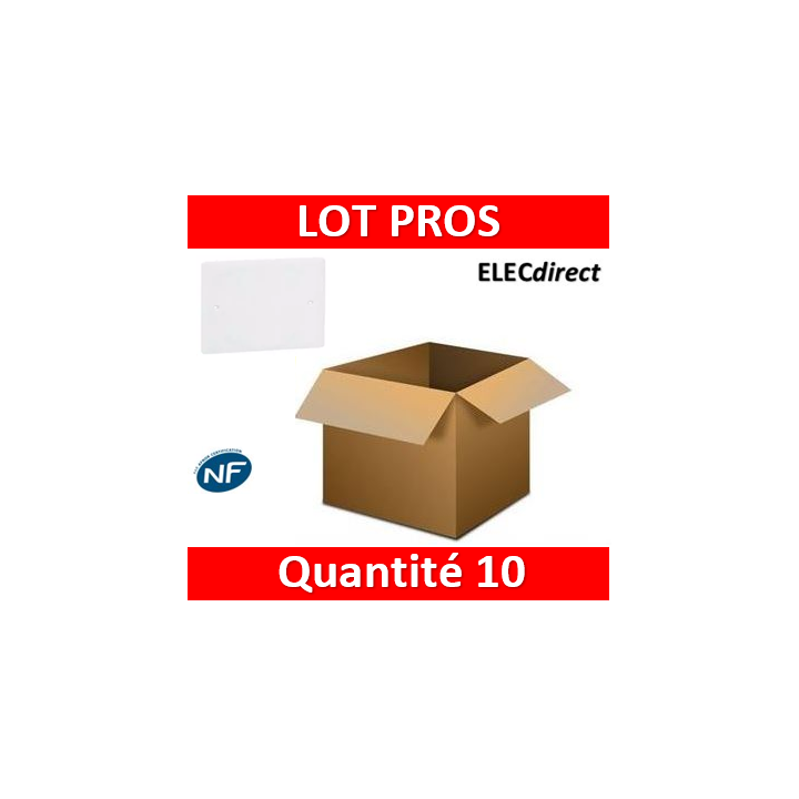 Legrand Batibox - Couvercle universel 155 x 85 - pour boîte 2 postes - 080182x10