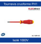 Klauke - Tournevis cruciforme Phillips PH1 isolé 1000V - Réf : KL110PH1IS