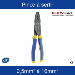 Klauke - Pince à sertir pour embouts de 0,5mm à 16mm² - Réf : K3