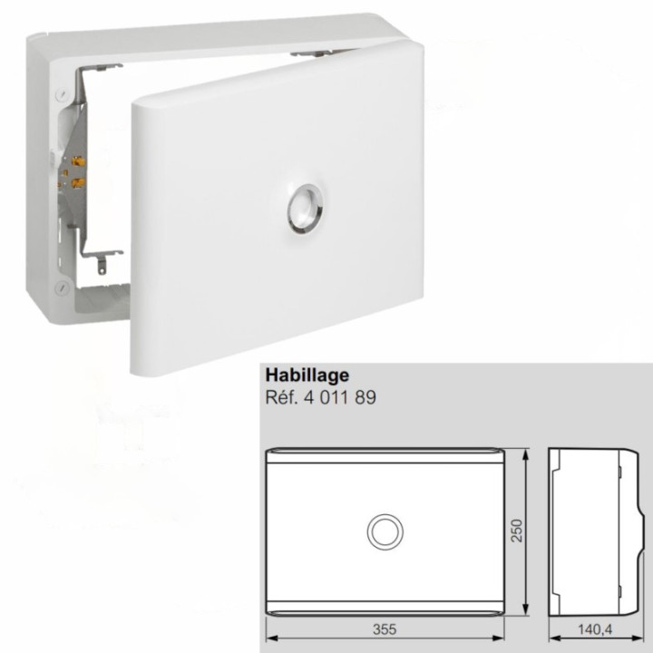 Legrand - Disjoncteur de branchement EDF 18M + platine + habillage + porte - 401000+401191+401189