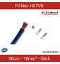 Cordon de 50cm de 16mm² souple Bleu Clair + Embout  - Réf : VK16BLEU50CM