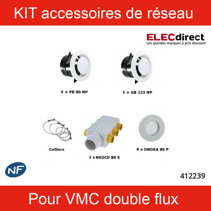 Atlantic - KIT accessoires pour réseau pour VMC double flux Primocosy HR et BP - Réf : 412239