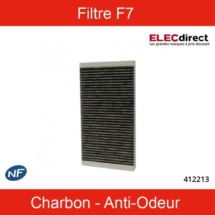 ATLANTIC- Filtres F7 - Anti-odeur - Charbon - VMC Optimocosy HR - Réf : 412213