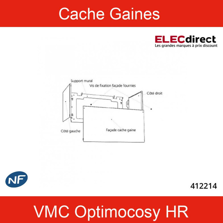 ATLANTIC - Cache gaines - VMC Optimocosy HR - Réf : 412214