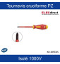 Klauke - Tournevis cruciforme pozidriv PZ2 isolé 1000V - Réf : KL120PZ2IS
