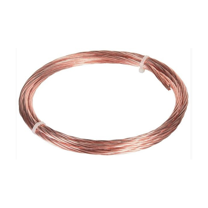 Cablette cuivre nu - Tresse de cuivre nue de 25mm² - Couronne 5m - Réf : CUIVRENU25X5M