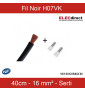 Cordon de 40cm de 16mm² souple Noir + Embout pour platine DB - Réf : VK16NOIR40CM