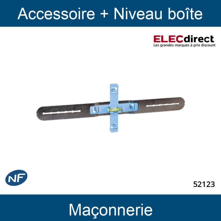 Eur'Ohm - Accessoire + Niveau boîte maçonnerie - Réf : 52123