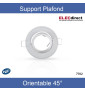 Miidex - Support de spot plafond - Rond - Orientable - Blanc - Ø86 mm - Réf : 7702